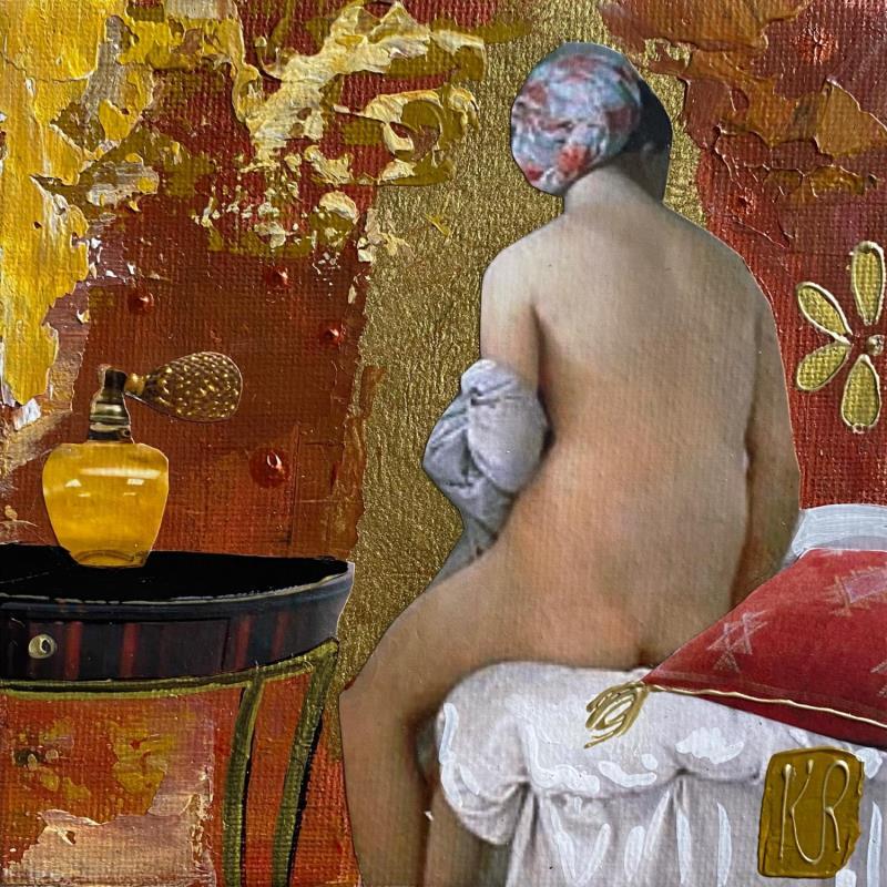 Painting La détente  by Romanelli Karine | Painting Figurative Life style Nude Acrylic Gluing