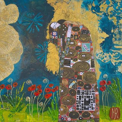 Painting La tombée du jour  by Romanelli Karine | Painting Figurative Acrylic, Gluing, Paper, Posca Landscapes, Life style