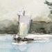 Painting Soir sur la Loire by Gutierrez | Painting Impressionism Landscapes Watercolor