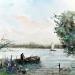 Painting Soir sur la Loire by Gutierrez | Painting Impressionism Landscapes Watercolor