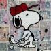 Painting F1 Snoopy golf by Marie G.  | Painting Pop-art Pop icons Wood Acrylic Gluing