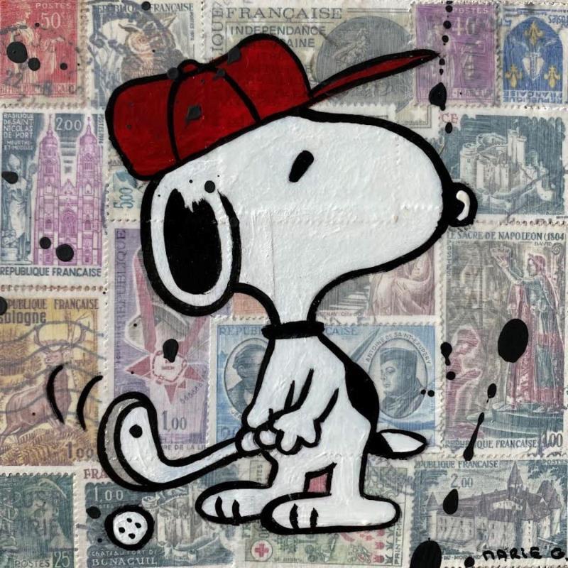 Painting F1 Snoopy golf by Marie G.  | Painting Pop-art Acrylic, Gluing, Wood Pop icons