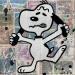Painting F1  Snoopy énervé by Marie G.  | Painting Pop-art Pop icons Wood Acrylic Gluing