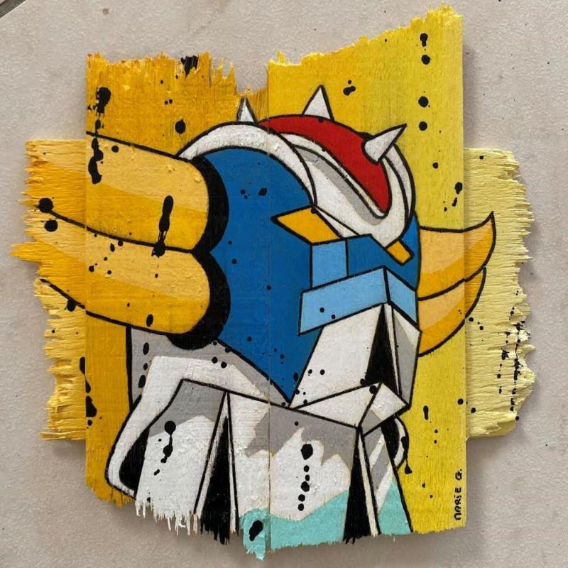 Painting F2  Goldorak by Marie G.  | Painting Pop-art Acrylic, Wood Pop icons