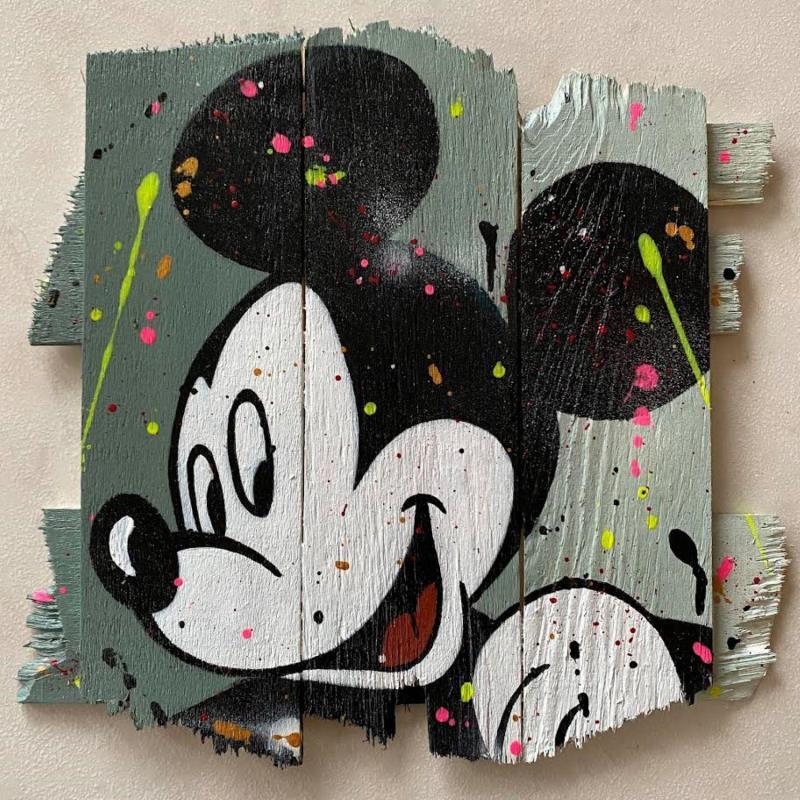 Painting F3  Mickey by Marie G.  | Painting Pop-art Acrylic, Wood Pop icons