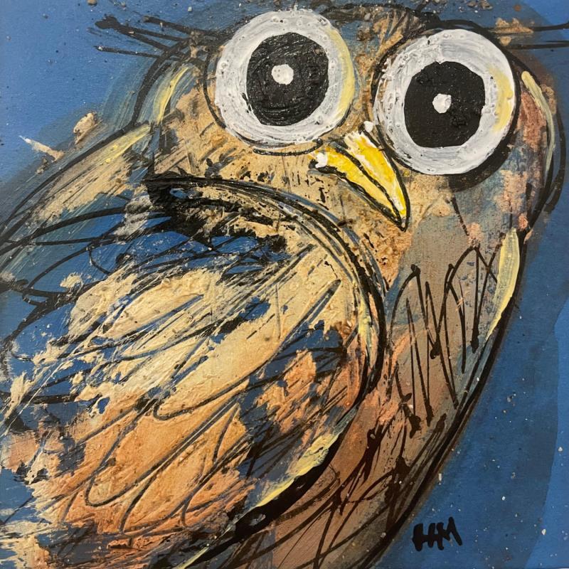Painting Dans la nuit by Maury Hervé | Painting Raw art Acrylic, Ink, Pigments, Sand Animals