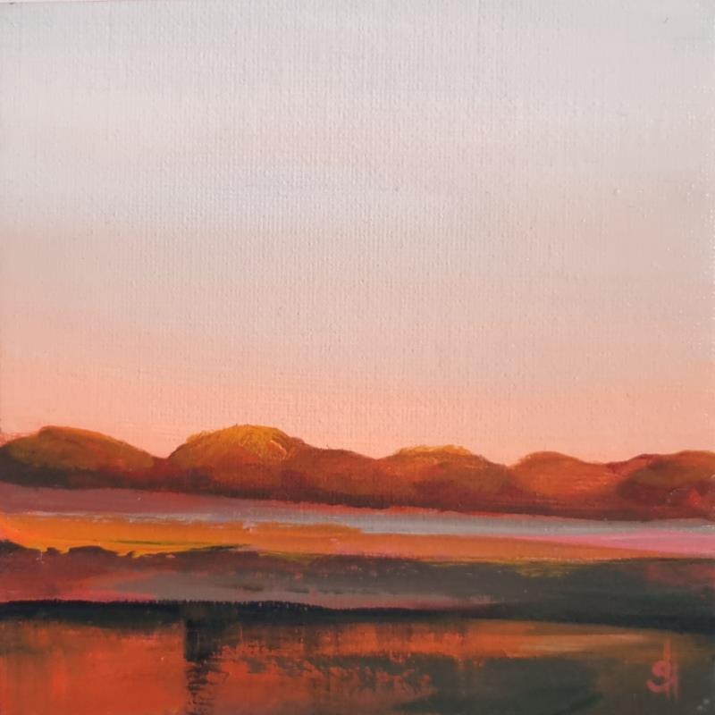 Painting AUTUMN EVENING LIGHT by Herz Svenja | Painting Impressionism Landscapes Acrylic