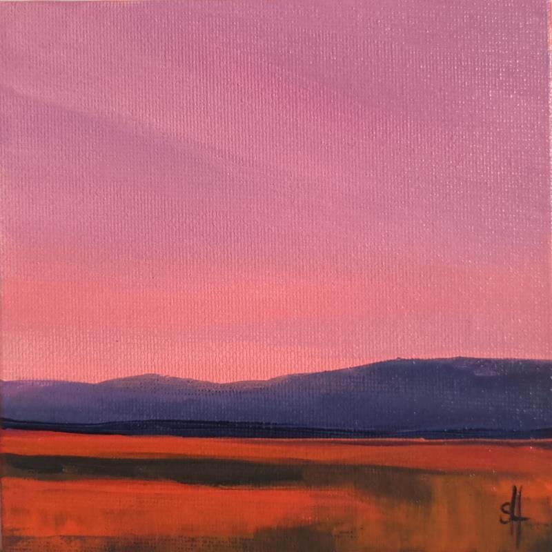 Peinture PINK SKY par Herz Svenja | Tableau Impressionnisme Acrylique Paysages