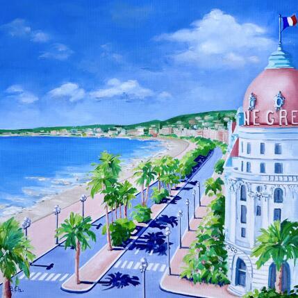 Painting Clarté bleue by Chassagnette Béatrice | Painting Figurative Oil Landscapes