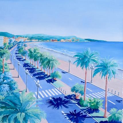 Painting L'air bleu by Chassagnette Béatrice | Painting Figurative Oil Landscapes