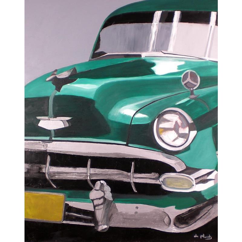 Painting Cuba vert by Du Planty Anne | Painting Figurative Acrylic