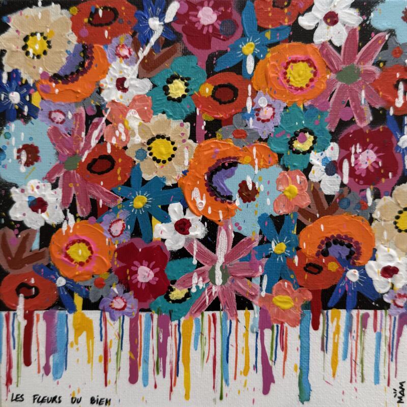 Painting LES FLEURS DU BIEN by Mam | Painting Pop-art Acrylic Nature, Pop icons