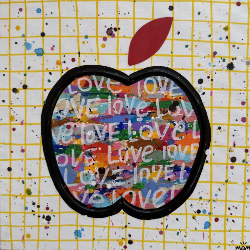 Painting POMME D'AMOUR by Mam | Painting Pop-art Acrylic Pop icons, Still-life