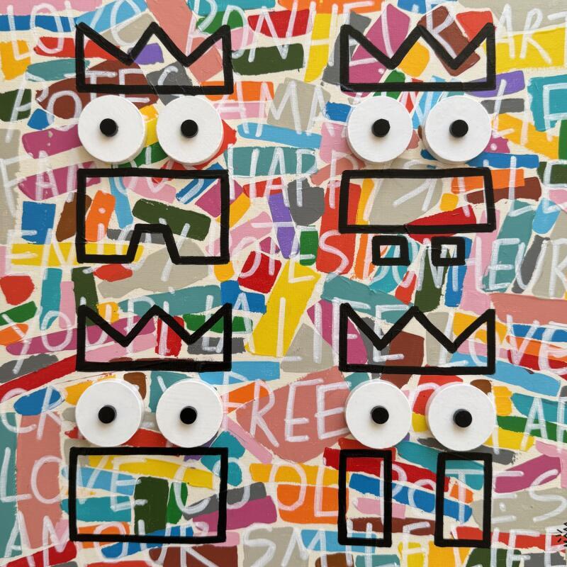Painting TRIBU 4 POTES by Mam | Painting Pop-art Acrylic Minimalist, Pop icons, Society