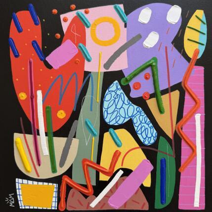 Painting PLUIE DE JOIE by Mam | Painting Abstract Acrylic Minimalist, Pop icons, Still-life