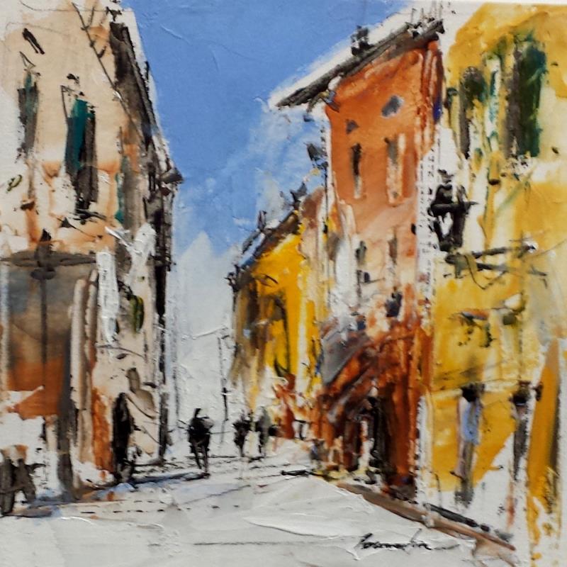 Painting Ruelle niçoise by Poumelin Richard | Painting Figurative Landscapes Oil Acrylic