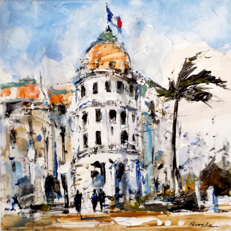 Painting Palace de la côte d'Azur by Poumelin Richard | Painting Figurative Landscapes Oil Acrylic