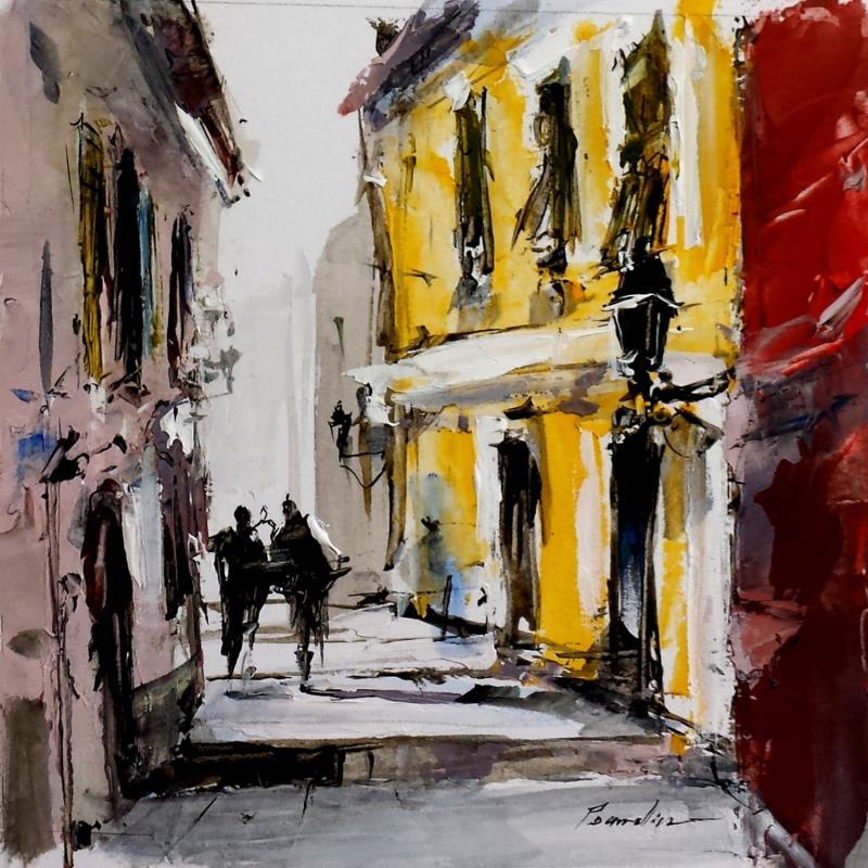 Painting Ruelle dans le Vieux Nice by Poumelin Richard | Painting Figurative Nature Oil Acrylic