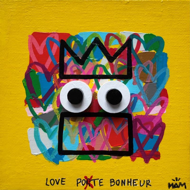 Painting YELLOW POTE LOVE by Mam | Painting Pop-art Acrylic Pop icons