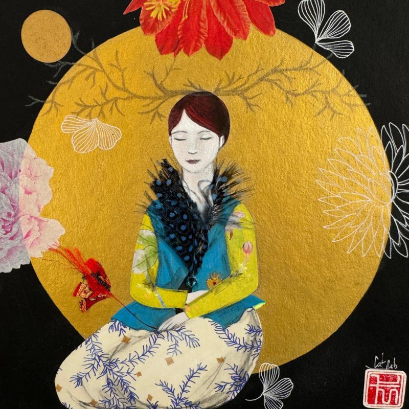 Painting Nature-elle, Murmure by Rebeyre Catherine | Painting Naive art Acrylic Pop icons