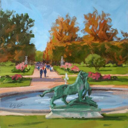 Painting Bassin des turkries by Elisabeth Bazin | Painting Figurative Watercolor Architecture