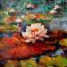 Painting Éclat du Nénuphar by Malynovska Iryna | Painting Impressionism Nature Oil