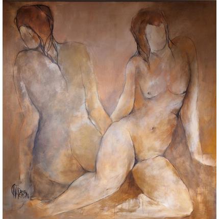 Painting Plaisirs Partgés 2 by Chaperon Martine | Painting Figurative Acrylic Nude