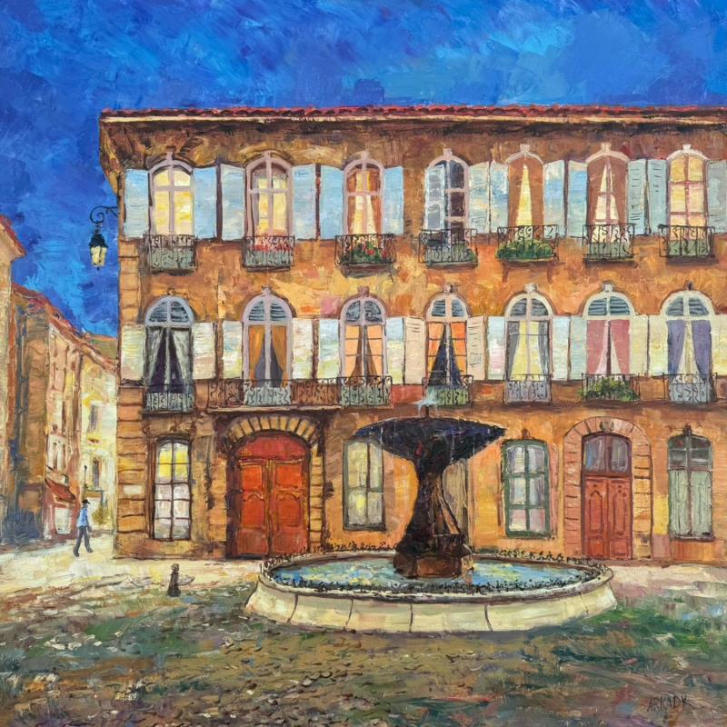Painting Place d’Albertas by Arkady | Painting Figurative Oil