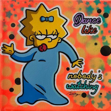 Gemälde Boogie Maggie von Rocky Chaplin | Gemälde Pop-Art Acryl, Graffiti, Posca Pop-Ikonen