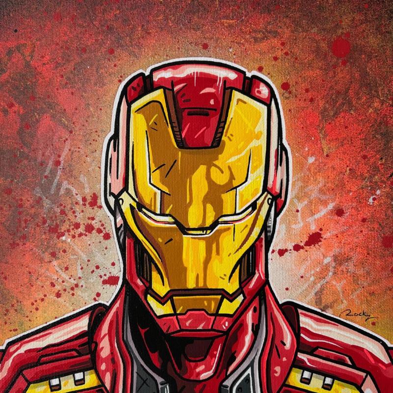 Peinture Iron man  par Rocky Chaplin | Tableau Pop-art Acrylique, Graffiti, Posca Icones Pop
