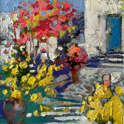 Peinture Sunny Stairs  par Xanlar | Tableau Impressionnisme Huile Nature