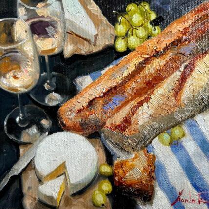 Painting La Vie Parisienne: Pain, Vin, Fromage  by Xanlar | Painting Impressionism Oil Life style, Still-life