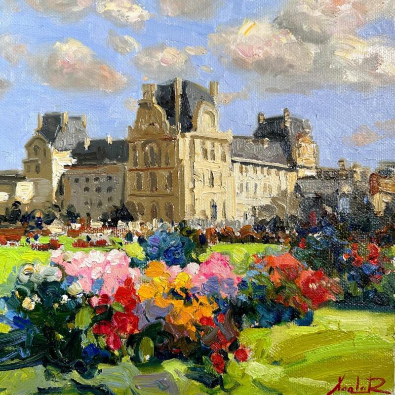 Painting In Bloom: Paris in Spring  by Xanlar | Painting Impressionism Oil Architecture, Nature, Society