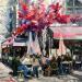 Painting Café Conversations in Paris  by Xanlar | Painting Impressionism Society Urban Life style Oil