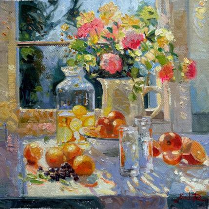 Painting  Sunlit Serenity  by Xanlar | Painting Impressionism Oil Still-life