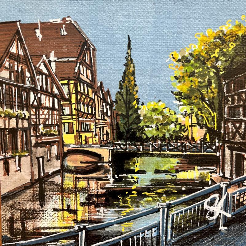 Peinture Reflets dans l'eau à Strasbourg par Touras Sophie-Kim  | Tableau Réalisme Acrylique Architecture