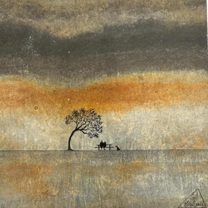 Painting Caline by Manconi Gil | Painting Subject matter Metal, Upcycling Landscapes