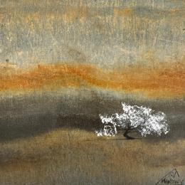 Painting Candice by Manconi Gil | Painting Subject matter Metal, Upcycling Landscapes