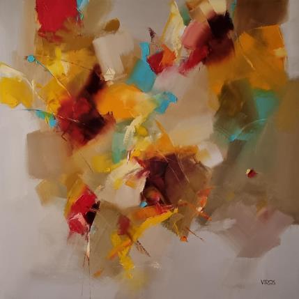 Peinture Warm and sunny par Virgis | Tableau Abstrait Huile Minimaliste