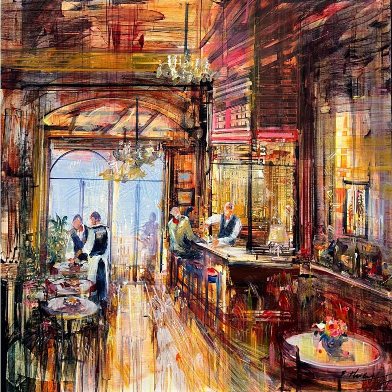 Painting Les amis au comptoir  by Frédéric Thiery | Painting Figurative Acrylic