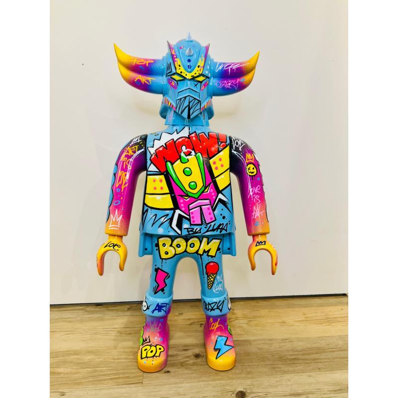 Sculpture Goldo Pop by Luna | Sculpture Pop-art Acrylic, Graffiti, Posca Pop icons