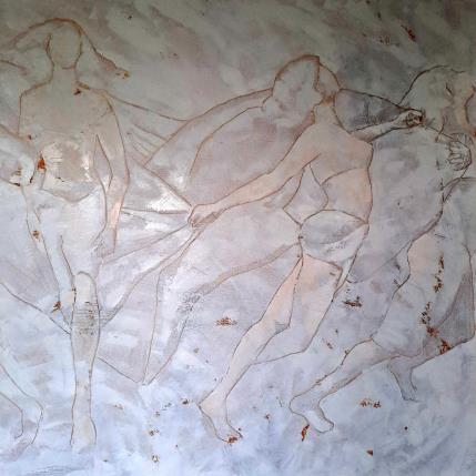 Painting La fête (panneau central) by Malfreyt Corinne | Painting Figurative Oil