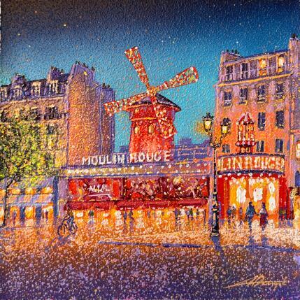 Painting Le Moulin Rouge  by Dessapt Alan | Painting Impressionism Acrylic, Oil Pop icons, Urban