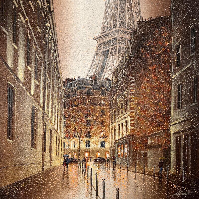 Painting La Tour Eiffel comme un secret  by Dessapt Alan | Painting Impressionism Acrylic, Oil Urban