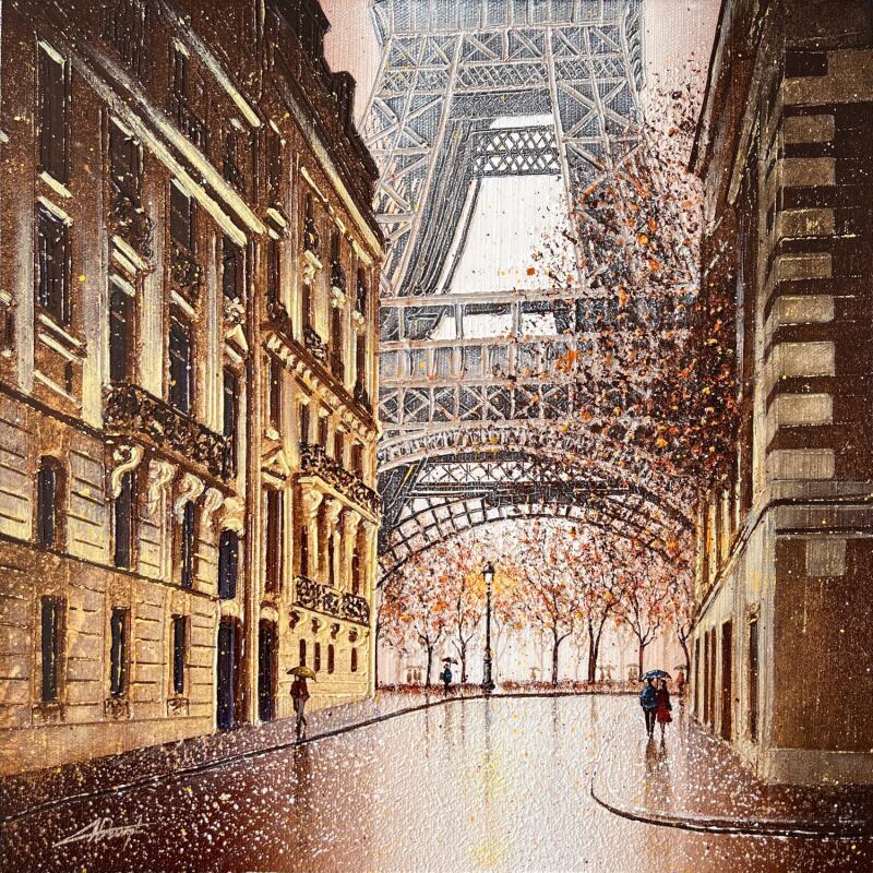 Painting Sous la Dame de Fer by Dessapt Alan | Painting Impressionism Acrylic, Oil Urban