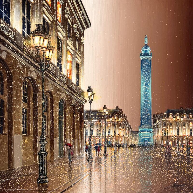 Painting Place Vendôme  by Dessapt Alan | Painting Impressionism Acrylic, Oil Urban