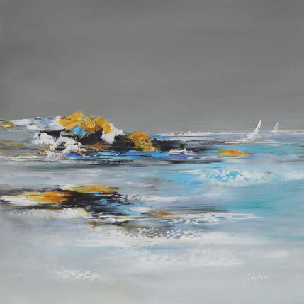 Painting Au large by Gaultier Dominique | Painting Figurative Oil Marine
