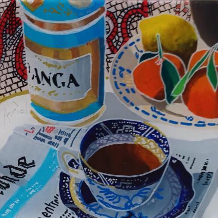 Painting Au Moka, on aimait les plats épicés by Auriol Philippe | Painting Figurative Acrylic, Plexiglass, Posca Still-life