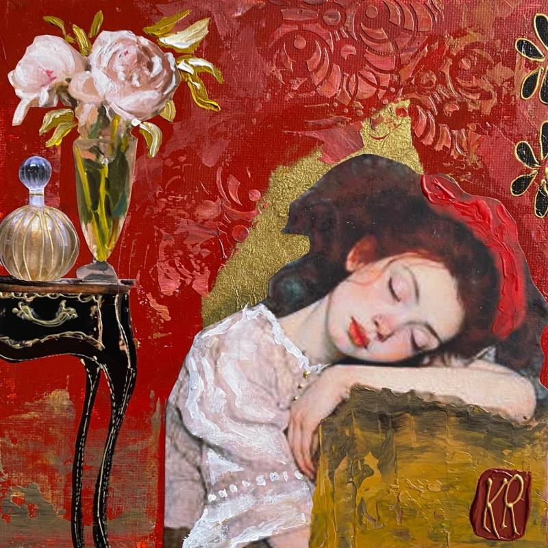 Painting Sweet dreams  by Romanelli Karine | Painting Figurative Acrylic, Gluing Life style, Pop icons, Portrait