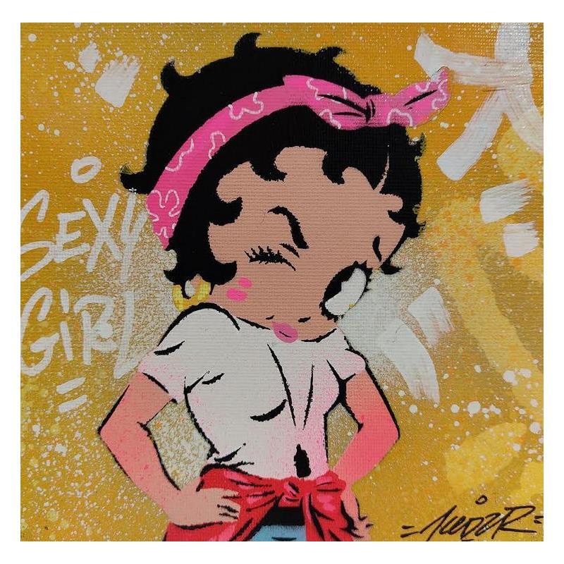 Peinture Betty par Kedarone | Tableau Pop-art Icones Pop Graffiti Acrylique